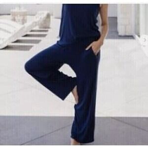 Cozy Earth Wide Leg Lounge Pants Womens XXXL Ribbed‎ Knit Comfy Bamboo Blend 3XL